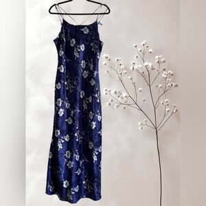 GIORGIO FIORLINI®️COLLECTION | Vintage Floral Satin Maxi Dress